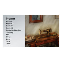Sewing - Sewing in a cozy room Business Cards