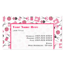 Sewing Themed Business Card (Pink)