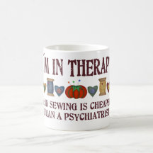 Sewing Therapy Coffee Mugs