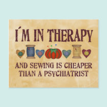 Sewing Therapy postcards