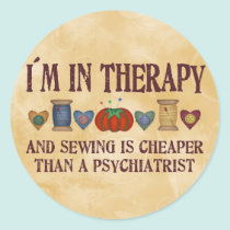 Sewing Therapy stickers