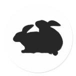 sex bunnies round stickers