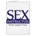 Sex Instructor, First Lesson Free - Blue cards