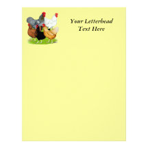 Sex-linked Chickens Quintet Custom Letterhead