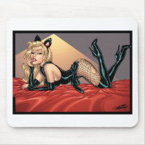 Sexy Bad Kitty with Stockings Pinup Girl by Al Rio