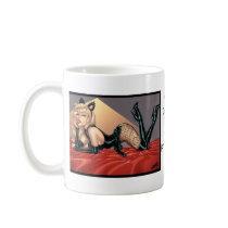 Sexy Bad Kitty with Stockings Pinup Girl by Al Rio Mugs