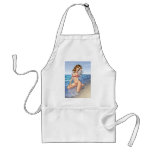 Sexy Bikini Beach Pinup Girl Art by Al Rio aprons