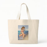 Sexy Bikini Beach Pinup Girl Art by Al Rio bags