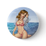 Sexy Bikini Beach Pinup Girl Art by Al Rio