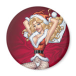 Sexy Blonde Christmas Pin-up Customizable by Al Ri magnets