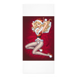 Sexy Blonde Christmas Pin-up Customizable by Al Ri rack cards