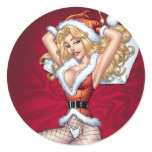 Sexy Blonde Christmas Pin-up Customizable by Al Ri stickers