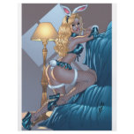 Sexy Blonde Lingerie Bunny Pinup Girl by Al Rio
