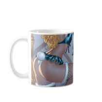 Sexy Blonde Lingerie Bunny Pinup Girl by Al Rio Mugs