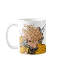 Sexy Blonde Lingerie Girl in Bondage by Al Rio Coffee Mug