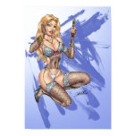 Sexy Blonde Lingerie Pinup with Mirror by Al Rio posters