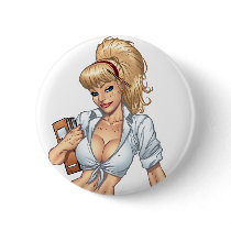 Sexy Blonde School Girl Pin-up by Al Rio