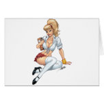 Sexy Blonde School Girl Pin-up by Al Rio cards