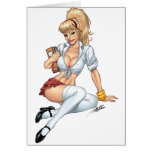 Sexy Blonde School Girl Pin-up by Al Rio cards