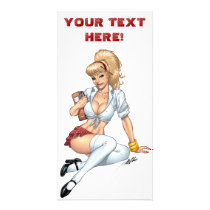 Sexy Blonde School Girl Pinup PHOTO PRINT by Al Ri