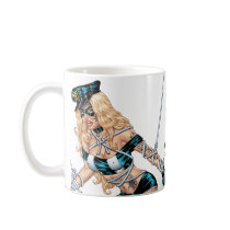 Sexy Bondage Blonde with Whip by Al Rio Mug