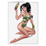 Sexy Brazilian Bikini Girl Pinup by Al Rio cards