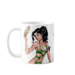 Sexy Brazilian Bikini Girl Pinup by Al Rio mugs