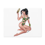 Sexy Brazilian Bikini Girl Pinup by Al Rio postcards