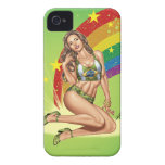 Sexy Brazilian Girl wearing  Brazil Flag + Rainbow casemate cases