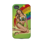 Sexy Brazilian Girl wearing  Brazil Flag + Rainbow casemate cases