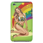 Sexy Brazilian Girl wearing  Brazil Flag + Rainbow casemate cases