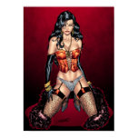 Sexy Brunette in Lingerie Poster by Al Rio posters