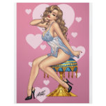 Sexy Brunette Lingerie Pin-up Girl by Al Rio flyers