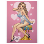 Sexy Brunette Lingerie Pin-up Girl by Al Rio letterhead