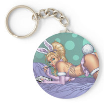 Sexy Bunny Pinup Girl Caught Writing by Al Rio