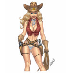 Sexy Cowgirl Country Girl with Guns by Al Rio t-shirts