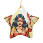 Sexy Devil saying Come Here by Al Rio ornaments