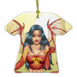 Sexy Devil saying Come Here by Al Rio ornaments