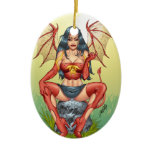 Sexy Devil saying Come Here by Al Rio ornaments