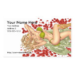 Sexy Elf Fairy in a Bed Of Red Roses by Al Rio business cards