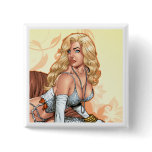 Sexy Fabulous Blonde in Lingerie Button by Al Rio