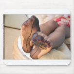 Sexy Feet - Hot Girls - Black Stockings Mouspad mousepads