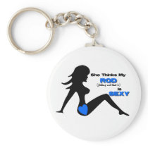 Sexy Fishing Rod Keychain