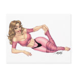 Sexy Fitness Exercise Dance Workout art postcards