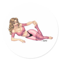 Sexy Fitness Exercise Dance Workout art Sticker