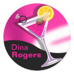 Sexy Glam Girls' Night Out Martini Party Sticker
