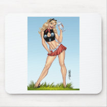 Sexy Ice Cream Milkshake Pin-up Girl by Al Rio
