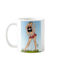Sexy Ice Cream Milkshake Pin-up Girl by Al Rio Coffee Mug
