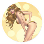 Sexy Leopard Skin Bikini Girl Pin-up by Al Rio stickers