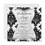Sexy LINGERIE White on Demask Bachelorette Party invitations